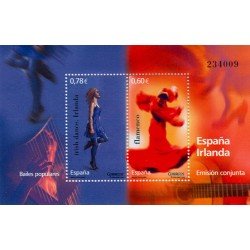 España Spain HB Emisión Conjunta 2008 España-Irlanda Bailes populares MNH