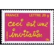 France Francia Autoadhesivos 204 2008 Sello con mensaje Invitación Procede del nº 3760(2005) Lujo France Francia Autoadhesivos 204 2008 Sello con mensaje Invitación Procede del nº 3760(2005) Lujo