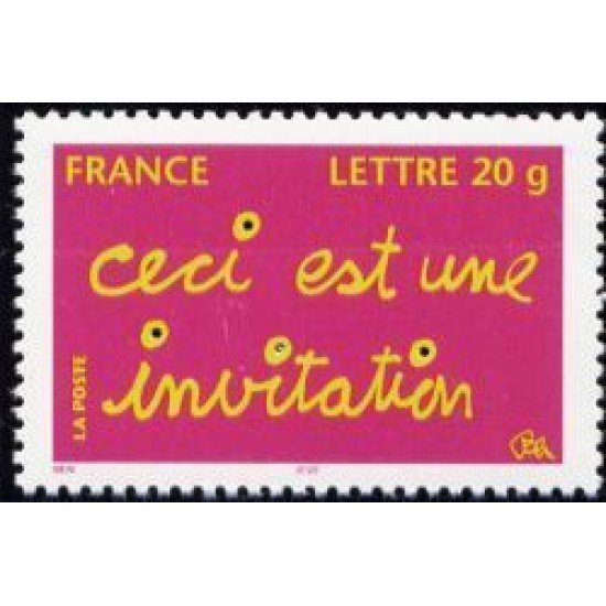 France Francia Autoadhesivos 204 2008 Sello con mensaje Invitación Procede del nº 3760(2005) Lujo France Francia Autoadhesivos 204 2008 Sello con mensaje Invitación Procede del nº 3760(2005) Lujo