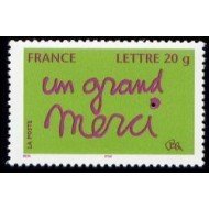 France Francia Autoadhesivos 205 2008 Sello con mensaje Muchas gracias Procede del nº 3761 (2005) Lujo France Francia Autoadhesivos 205 2008 Sello con mensaje Muchas gracias Procede del nº 3761 (2005) Lujo