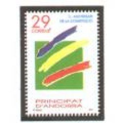 Andorra Española 240 SH 241 I Aniversario de la constitución MNH Andorra Española 240 SH 241 I Aniversario de la constitución MNH