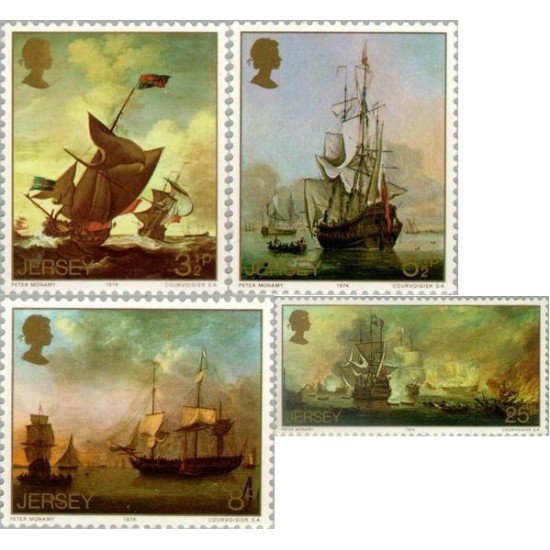 BA1/S Jersey Nº 104/07 1974 Pinturas marinas de Peter Monamy Lujo BA1/S Jersey Nº 104/07 1974 Pinturas marinas de Peter Monamy Lujo