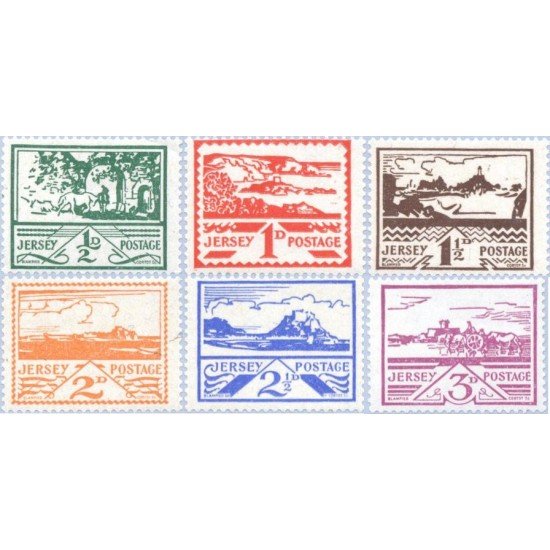 Jersey - 3/8-O - 1943 Paisjes/fauna Lujo Jersey - 3/8-O - 1943 Paisjes/fauna Lujo