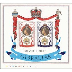 Gibraltar - 3-HB - 1977 25º Aniv. de la coronación de Isabel II Lujo