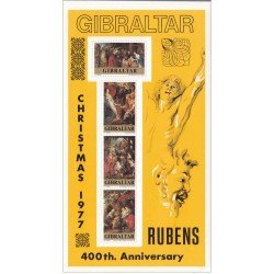 Gibraltar - 4-HB - 1977 Navidad y 400 º Aniv. de Rubens Lujo