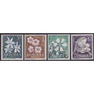Andorra española 68/71 1966 Flores MNH Andorra española 68/71 1966 Flores MNH