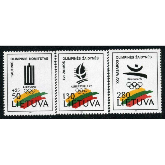 Lituania - 427/29 - 1992 JJOO 1992 Logos Lujo