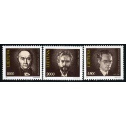 Lituania - 453/55 - 1993 Personajes célebres Lujo