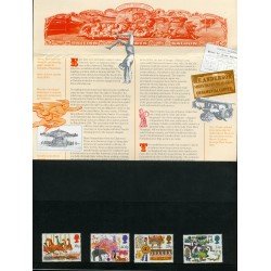 Gran Bretaña - 1104/07cart 1983 Ferias británica Serie en cartulina de presentación con textos e ilustraciones MNH