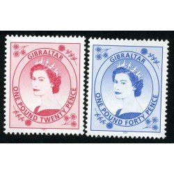 Gibraltar - Nº 977/78 2001 Serie Isabel II Sello de 1999 Lujo