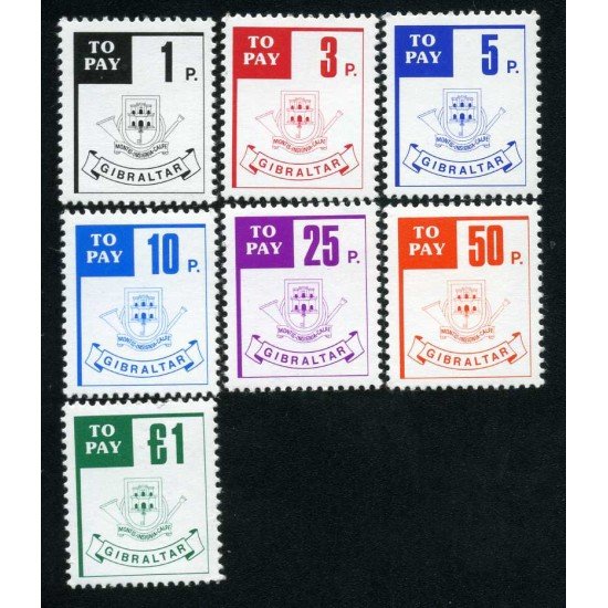 Gibraltar - Nº T 13/19 1984 Nuevo tipo Escudo Lujo Gibraltar - Nº T 13/19 1984 Nuevo tipo Escudo Lujo