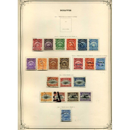 BOLIVIA COLECCIÓN COLLECTION BOLIVIA 1867 - 1931 CATÁLOGO YVERT 5549 € SELLOS