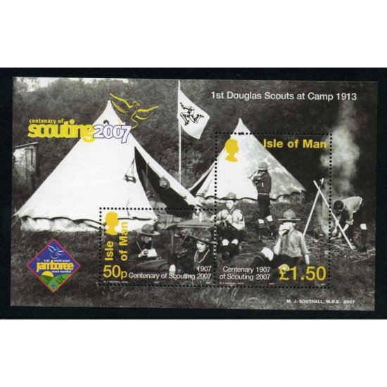 Man (isla de) - HB 68 2007 Centenario de los scouts Jamboree Campamento Logo Lujo Man (isla de) - HB 68 2007 Centenario de los scouts Jamboree Campamento Logo Lujo