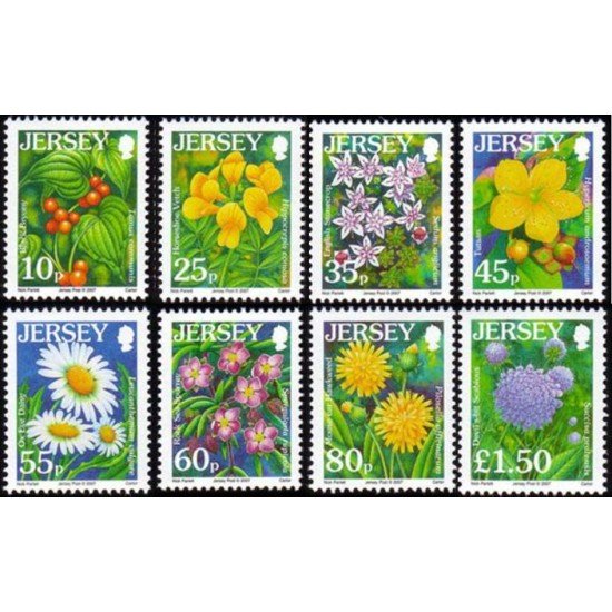 Jersey - Nº 1352/59 2007 Serie Flora Flores salvajes Lujo Jersey - Nº 1352/59 2007 Serie Flora Flores salvajes Lujo
