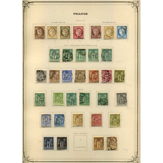COLECCIÓN COLLECTION FRANCIA FRANCE 1849 - 1931 YVERT 23.734 €