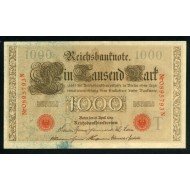 Alemania 1000 Marcos 1910 Billete Banknote Circulado Foto estándar Alemania 1000 Marcos 1910 Billete Banknote Circulado Foto estándar