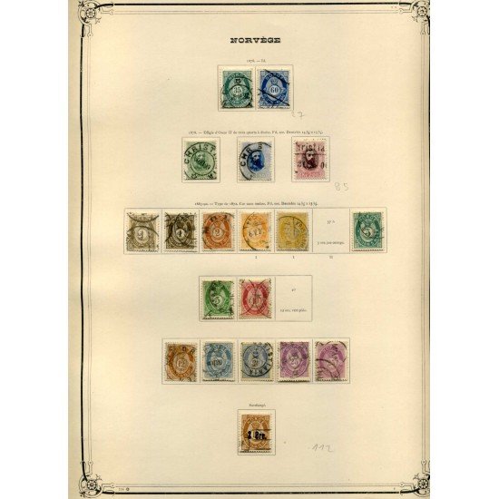 COLECCIÓN COLLECTION NORUEGA NORWAY NORGE 1854 - 1930 YVERT 2.845 €