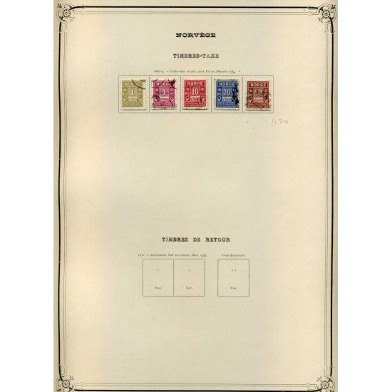 COLECCIÓN COLLECTION NORUEGA NORWAY NORGE 1854 - 1930 YVERT 2.845 €