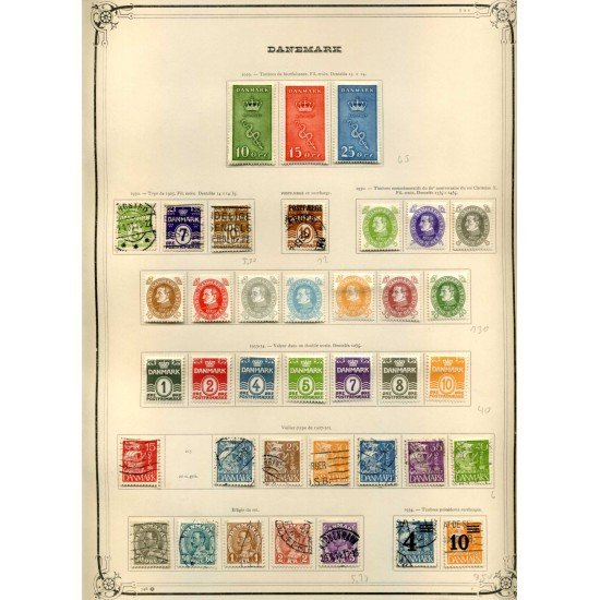 COLECCIÓN COLLECTION DINAMARCA DENMARK DANMARK 1851 -1934 YVERT 7.890 €