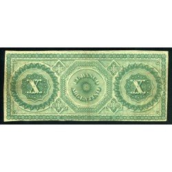 Argentina Concordia 10 pesos 1873 Buen estado Billete Banknote Argentina Concordia 10 pesos 1873 Buen estado Billete Banknote