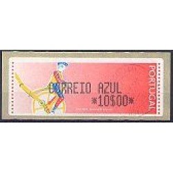 Portugal Atms Crouzet 1992 Ciclista Sobrecarga CORREIO AZUL 2v D-5a Portugal Atms Crouzet 1992 Ciclista Sobrecarga CORREIO AZUL 2v D-5a
