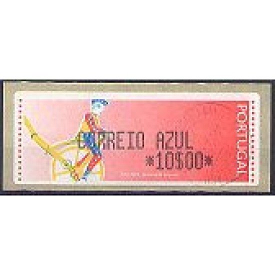 Portugal Atms Crouzet 1992 Ciclista Sobrecarga CORREIO AZUL 2v D-5a Portugal Atms Crouzet 1992 Ciclista Sobrecarga CORREIO AZUL 2v D-5a