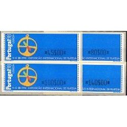 Portugal Atms 1997 Inesc Cifras azules Exposición Internacional de Filatelia 4v D-13 Portugal Atms 1997 Inesc Cifras azules Exposición Internacional de Filatelia 4v D-13