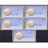 Portugal Atms 2002 Amiel Euro, moneda europea 5v. COMA EN VEZ DE PUNTO Números más de palo D-24b
