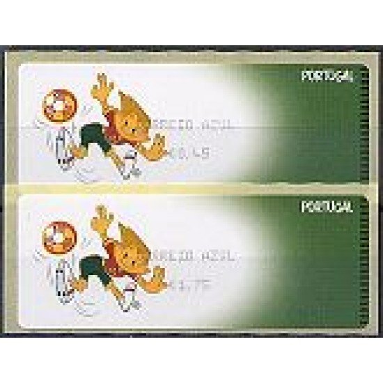 Portugal Atms 2004 Amiel UEFA Fútbol 2v  CORREIO AZUL NEGRO  D-37