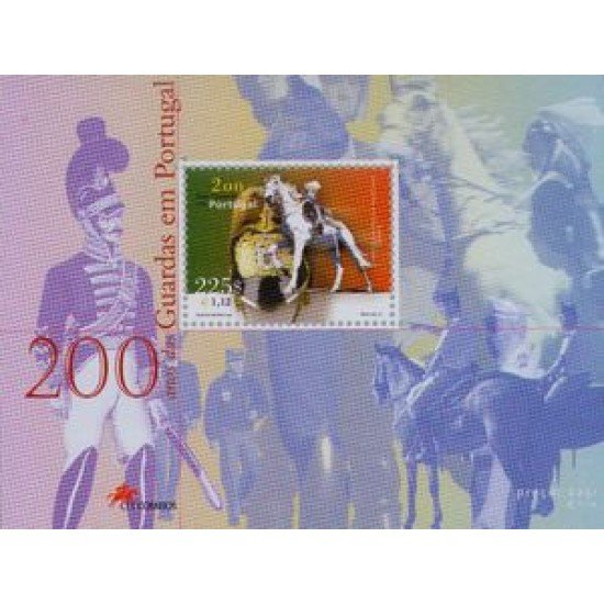 Portugal - 178 - 2001 Cent. del Cuerpo de Guardia portugues Caballeria Soldados y caballos Fauna Lujo Portugal - 178 - 2001 Cent. del Cuerpo de Guardia portugues Caballeria Soldados y caballos Fauna Lujo
