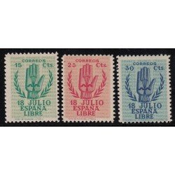 España Spain 851/53 ( 851/54 ) 1938 Alzamiento Nacional Mano MNH Serie corta España Spain 851/53 ( 851/54 ) 1938 Alzamiento Nacional Mano MNH Serie corta