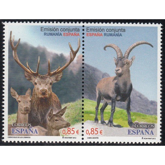 España Spain Emisión conjunta 2012 España-Rumanía Fauna Ciervo Deer MNH España Spain Emisión conjunta 2012 España-Rumanía Fauna Ciervo Deer MNH