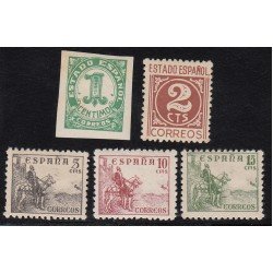 ESPAÑA SPAIN Nº 914/18 1940 CIFRAS Y CID MNH 