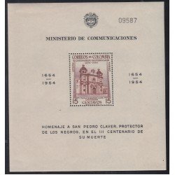 Colombia HB 6 1954 Homenaje a Pedro Claver  MNH