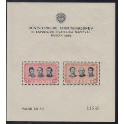 Colombia HB 13 1955 Exposición Filatélica Bogotá  MNH