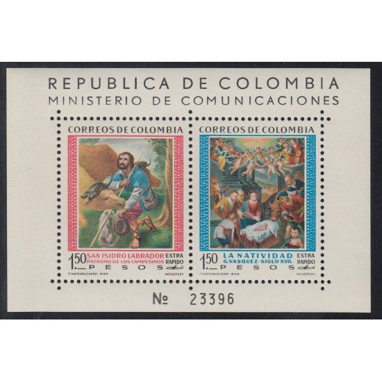 Colombia HB 20 1960 San Isidro Navidad MNH
