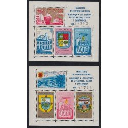 Colombia HB 23/24 1961 Atlántico, Cauca y Santander - Escudos, barco MNH