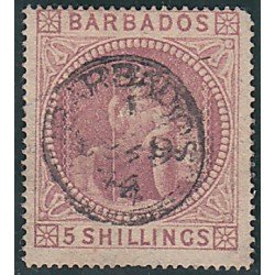 BARBADOS 25 / SG 64 1873 Britania MH BARBADOS 25 / SG 64 1873 Britania MH