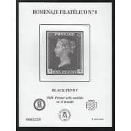 España Spain Homenaje Filatélico 8 2012 Black Penny 1er sello del mundo 1840