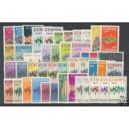 Tema Europa - 1972 - Completo Tema Europa 45 Sellos