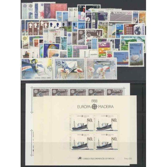 Tema Europa - 1988 - Completo Tema Europa 81 Sellos + 4 HB