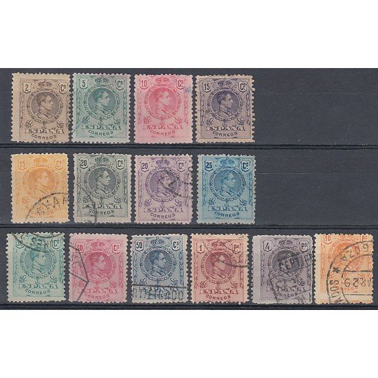 España Spain  267/80 1909/1922 Alfonso XIII medallón