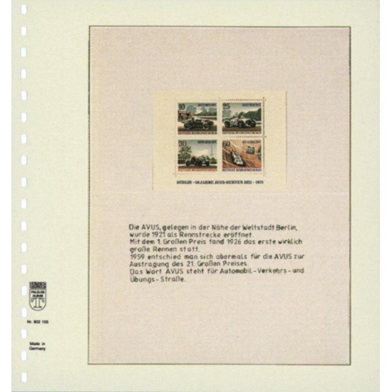 Lindner 802105 Hojas T-Blanko Creaciones Personales Altura: 120 mm.