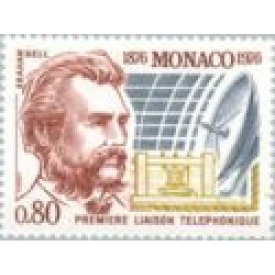 Monaco - 1053 - 1976 Cent. del 1er enlace telefónico por G. Bell Lujo