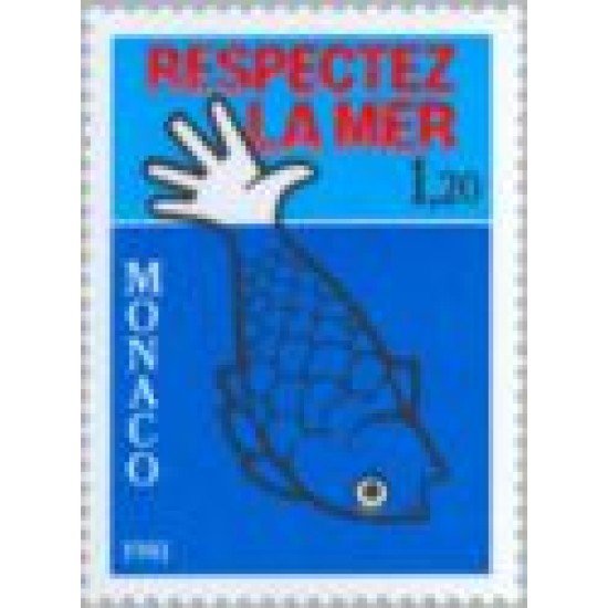 Monaco - 1264 - 1981 Protección de la vida marina Lujo Monaco - 1264 - 1981 Protección de la vida marina Lujo