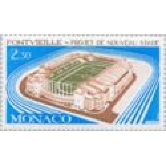 Monaco - 1327 - 1982 Projecto del nuevo estadio de Fontvieille-maqueta-Lujo