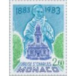 Monaco - 1368 - 1983 Cent. de la iglesia de St. Carlos-Monte-Carlo-Lujo