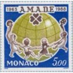 Monaco - 1625 - 1988 25º Aniv. de AMADE-infancia-Lujo Monaco - 1625 - 1988 25º Aniv. de AMADE-infancia-Lujo