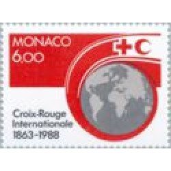 Monaco - 1637 - 1988 125º Aniv. de la Cruz Roja Lujo Monaco - 1637 - 1988 125º Aniv. de la Cruz Roja Lujo