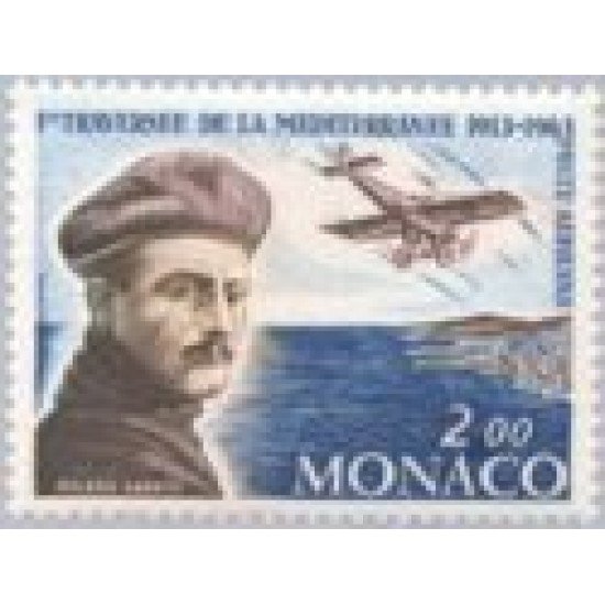 Monaco A 81 1963 50º Aniv. Travesía del Mediterràneo R. Garros Avión MNH Monaco A 81 1963 50º Aniv. Travesía del Mediterràneo R. Garros Avión MNH